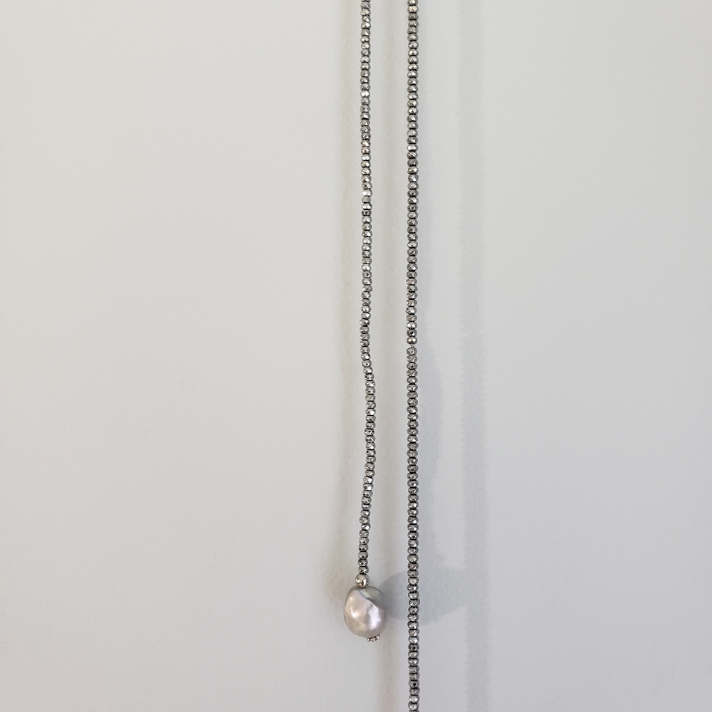 Sprig Necklace Sterling Pearl - Picture 6 of 8